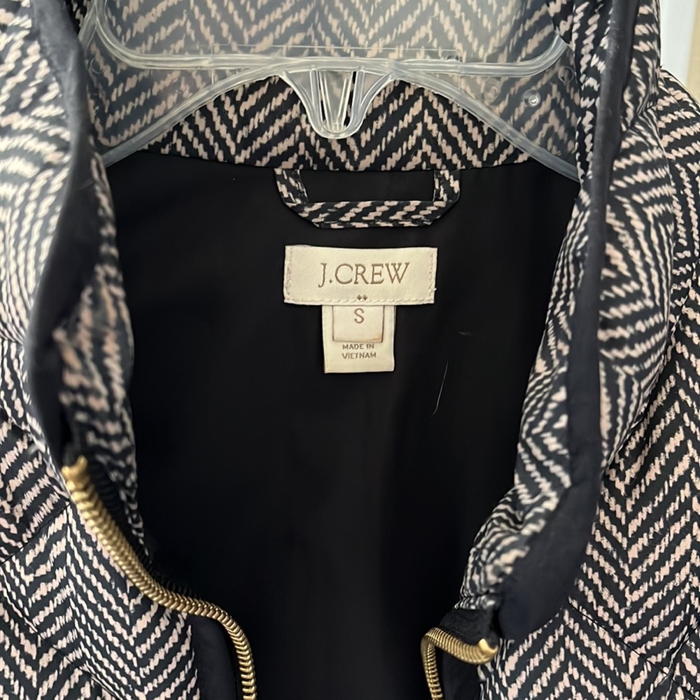EUC J. Crew herringbone down puffer vest - Picture 2 of 2